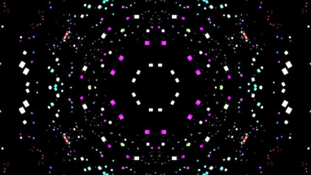 Futuristic glowing psychedelic music video kaleidoscope mandala 3d art design new-age pattern meditation zen hypnotizing abstract VJ seamless loop