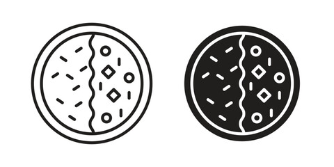 Fototapeta premium Kare raisu icons. Outline and filled icons. Vector Graphic. EPS 10