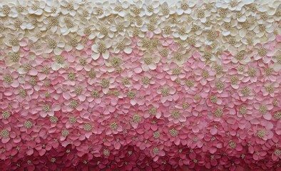 Floral wall art, ombre effect