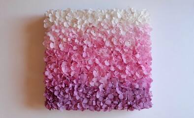 Hydrangea pillow, ombre effect