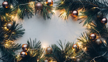 Christmas natural frame background