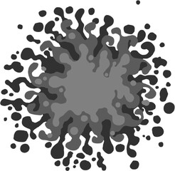 Decorative stylised splash; ink explosion blob