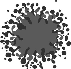 Decorative stylised splash; ink explosion blob