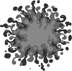 Decorative stylised splash; ink explosion blob