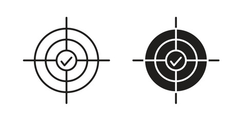 Accuracy icons. EPS 10. Graphic icon vector designs
