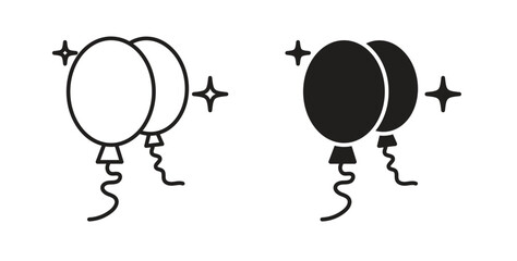 Balloons icons. EPS 10. Graphic icon vector designs