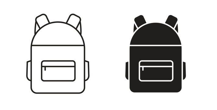 Backpack icons. EPS 10. Graphic icon vector designs