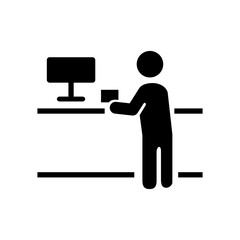 受付でカードを提示している人をイメージしたアイコン