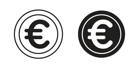 Euro icons. EPS 10. Graphic icon vector designs