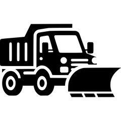 Fototapeta premium Snow Plow Truck Icon