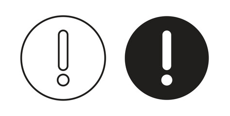 Exclamation icons. EPS 10. Graphic icon vector designs