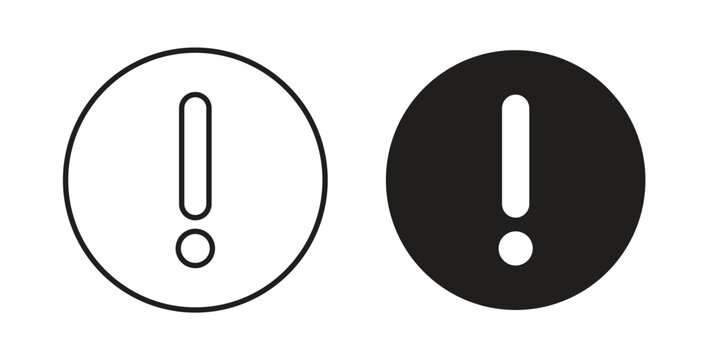 Exclamation icons. EPS 10. Graphic icon vector designs