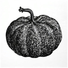 Pumpkin detailed illustration vector - Autumn harvest vegetable drawing