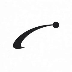 Curved swoosh mark vector icon - Dynamic motion trail symbol design