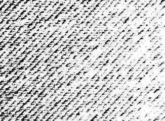 Abstract diagonal grunge texture with rough black streaks and distressed scratches on a transparent...