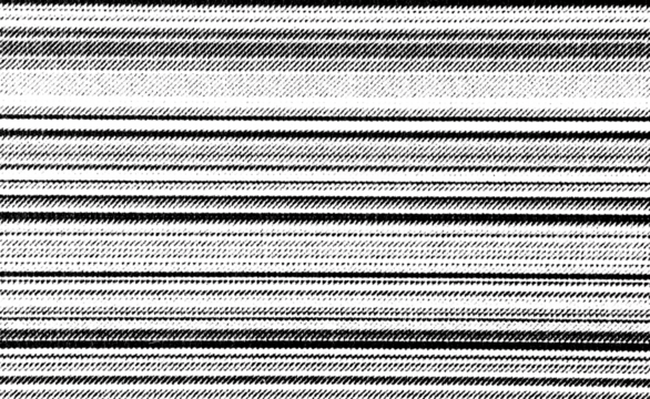 Macro halftone of rough horizontal bands like worn scanlines or fabric stripes, black ink texture on a transparent background. - Powered by Adobe