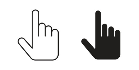 Fototapeta premium Hand pointer icons. EPS 10. Graphic icon vector designs