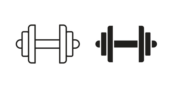 Gym icons. EPS 10. Graphic icon vector designs