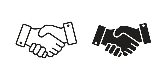 Handshake icons. EPS 10. Graphic icon vector designs