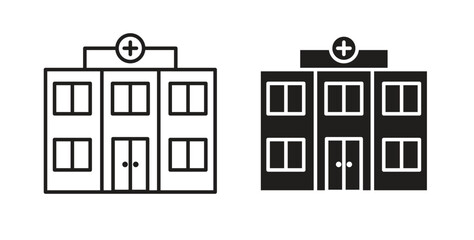 Hospital icons. EPS 10. Graphic icon vector designs