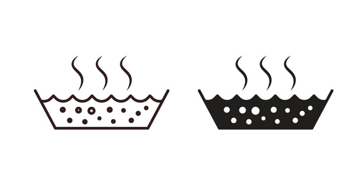 Hot Water icons. EPS 10. Graphic icon vector designs