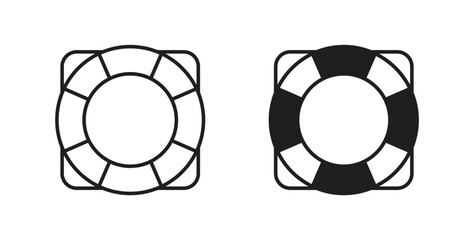 Life buoy icons. EPS 10. Graphic icon vector designs