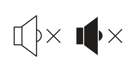 Mute icons. EPS 10. Graphic icon vector designs