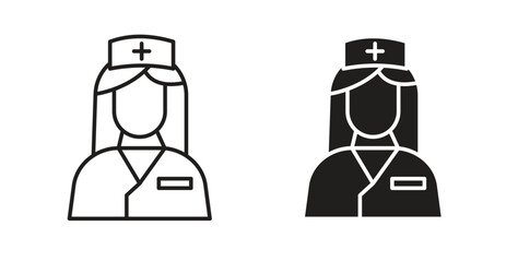 Nurse icons. EPS 10. Graphic icon vector designs