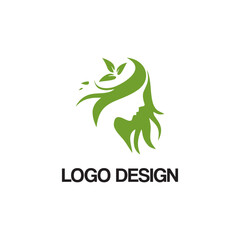 green nature woman for logo company