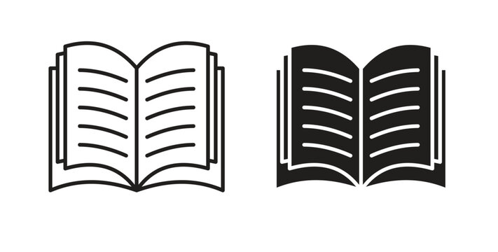 open book icons. EPS 10. Graphic icon vector designs