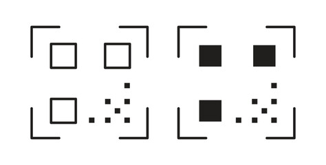 QR code icons. EPS 10. Graphic icon vector designs