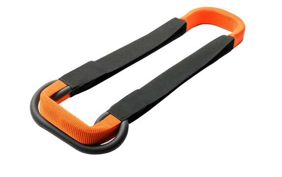Adjustable pull-up assist band with smooth texture designed for safe effective upper body strength training isolated on transparent background PNG - Powered by Adobe