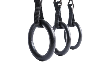 High quality bodyweight exercise rings created for calisthenics, stability, and functional strength training isolated on transparent background PNG