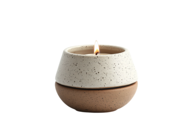 Modern ceramic incense holder with burning incense designed for home, yoga, meditation, and stress relief isolated on transparent background PNG