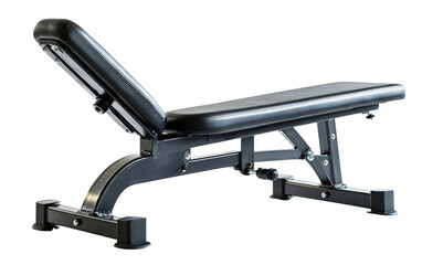 Versatile adjustable incline weight bench built for muscle training fitness improvement and daily exercise isolated on transparent background PNG