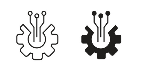 Obraz premium Technology icons. EPS 10. Graphic icon vector designs
