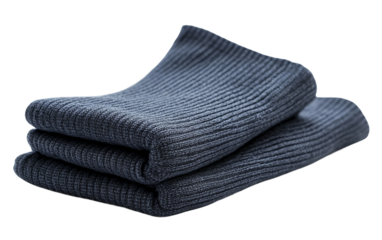 Neatly folded compression socks highlighting material texture designed for comfort performance and leg support isolated on transparent background PNG