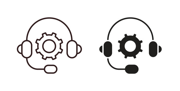 Technical support icons. EPS 10. Graphic icon vector designs