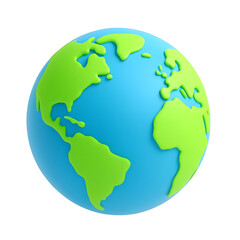 Fototapeta premium Earth Globe World 3D Illustration