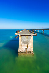 Old Seven Mile Bridge Florida Keys. Long exposure
