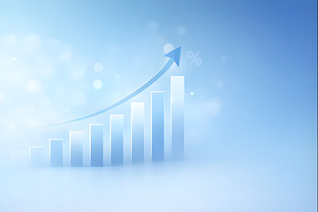 成長を表現した上昇グラフのビジネスイメージ
