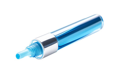 Compact eye cooling gel with metallic tip perfect for travel, office use, and quick eye relief isolated on transparent background PNG