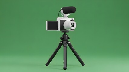 Vlogger Camera Setup with Tripod