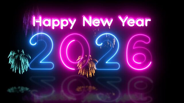 Celebrate New Year's Eve 2026 Blue Background.	