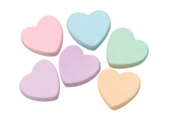 Obraz premium Pastel candy hearts for valentine's day love concept