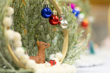 Merry Christmas and Happy Holidays greeting card, frame, banner. New Year. Christmas. 