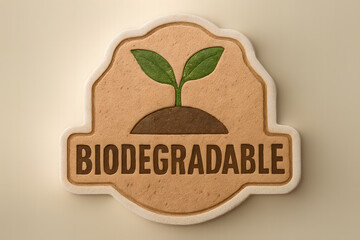 Biodegradable Earth Tone 3D Badge