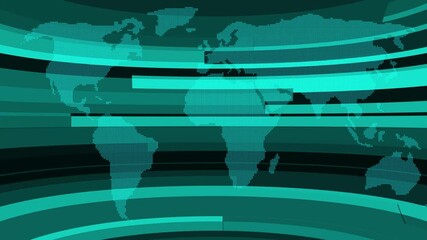 Futuristic Breaking news background animation with dynamic lines and global map design. Modern broadcast backdrop for breaking news, live TV, media presentation and digital