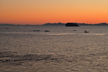 羽豆岬から見る日の出の風景