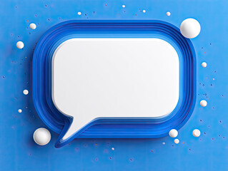 Abstract blue speech bubble design element
